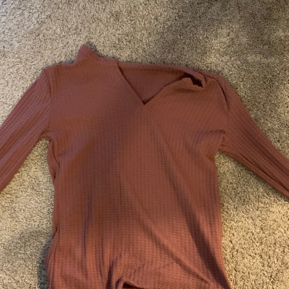 Pink v cut long sleeve. Size small.